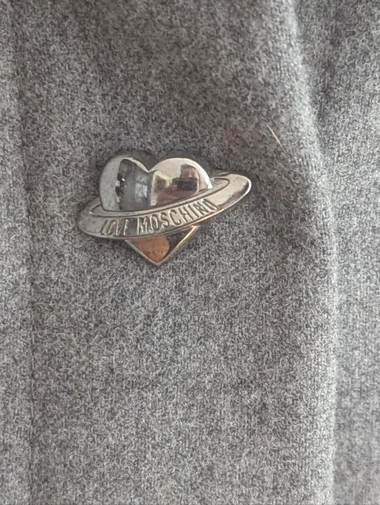 Love Moschino Gray Shirt Dress Made in Italy IT44 - Picture 3 of 7